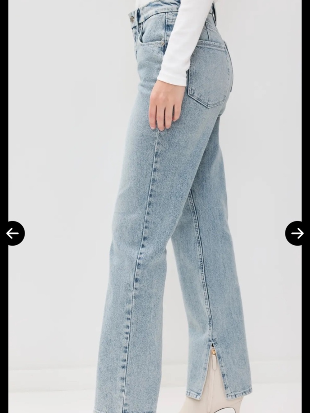 Good American Icon inseam Slit Jean - Picture 4 of 12